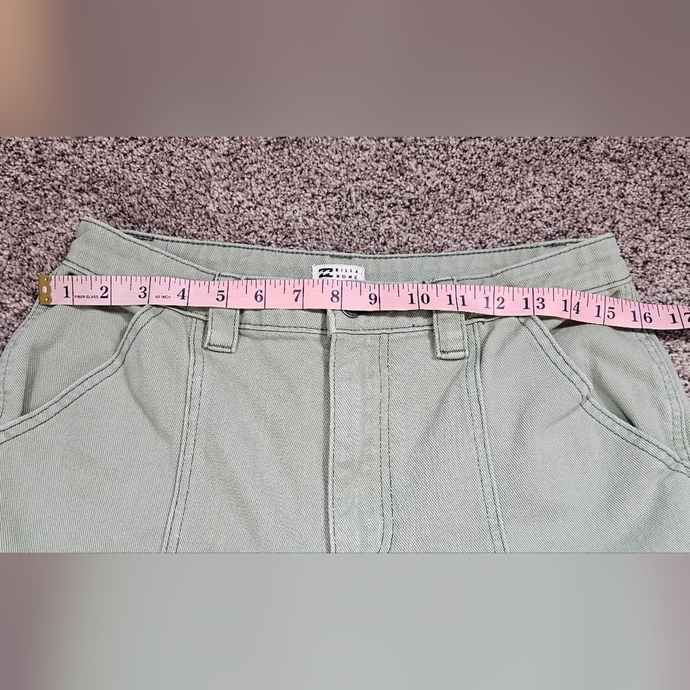 Billabong Wall to Wall Denim Cargo Pants 100% Cotton Sz 28 Green - Picture 5 of 7
